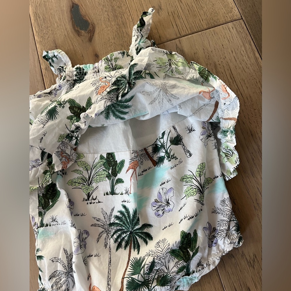 Janie & Jack Tropical Flamingo Romper - Picture 3 of 4